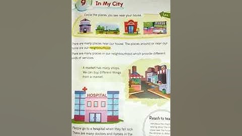 EVS Class-1 Chapter-9 In My City Part-1