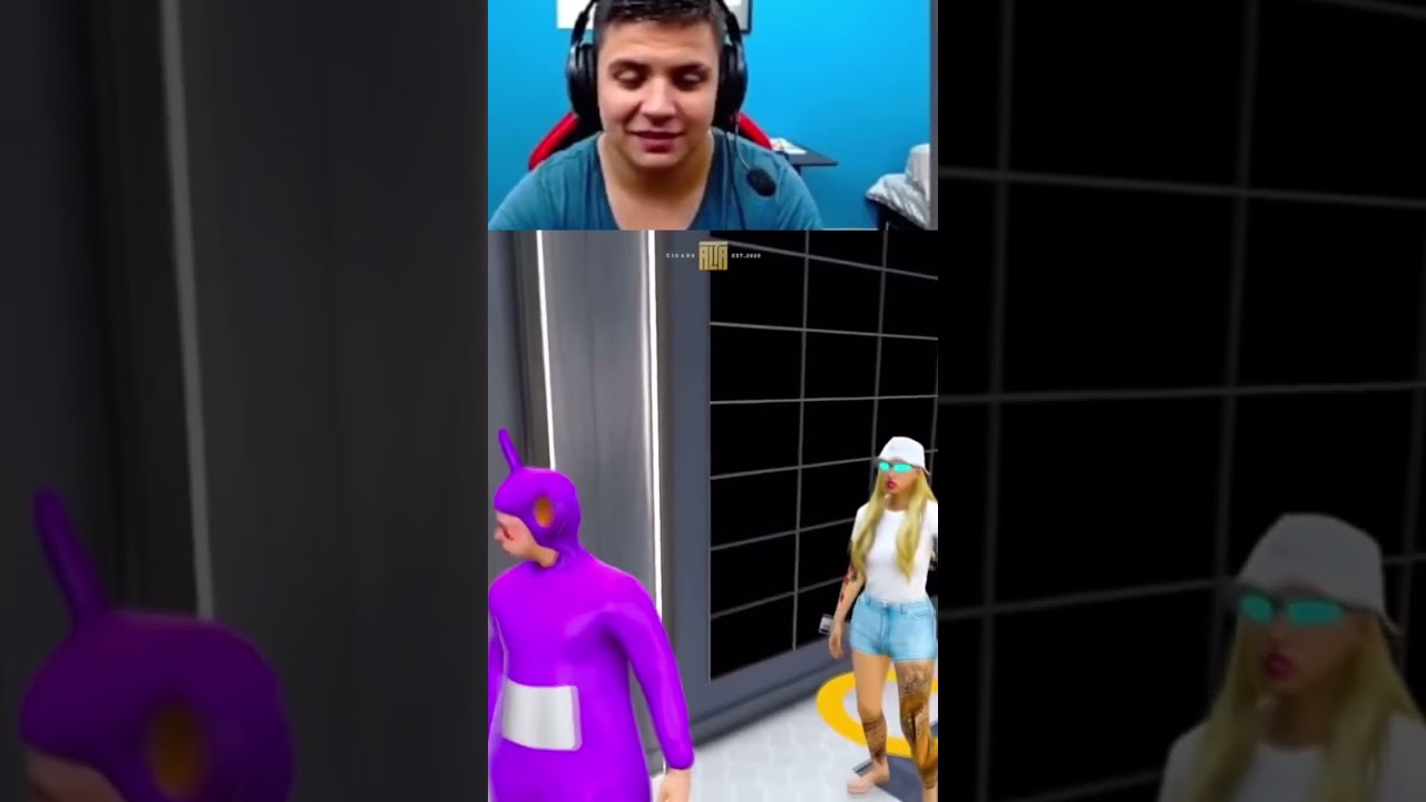 A mel roubou um beijo do Paulinho 