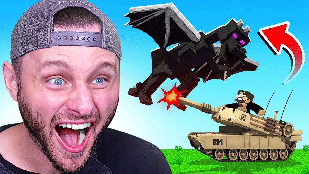 Beating Minecraft With A Tank Funny Youtube - ssundee roblox fortnite