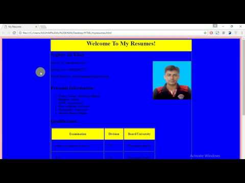Cara Membuat CV Dalam HTML Webpage - Video # 3 dari 3