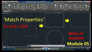 How to Match properties of an object to another objects in Autocad by Knowledge World Express 138 views 2 years ago 1 minute