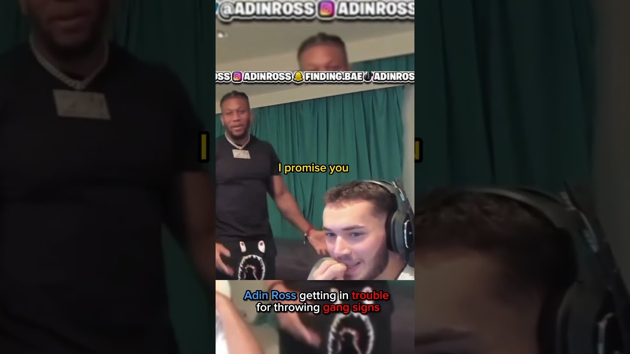 Adin Ross Gets In Trouble For Throwing Gang Signs Shorts