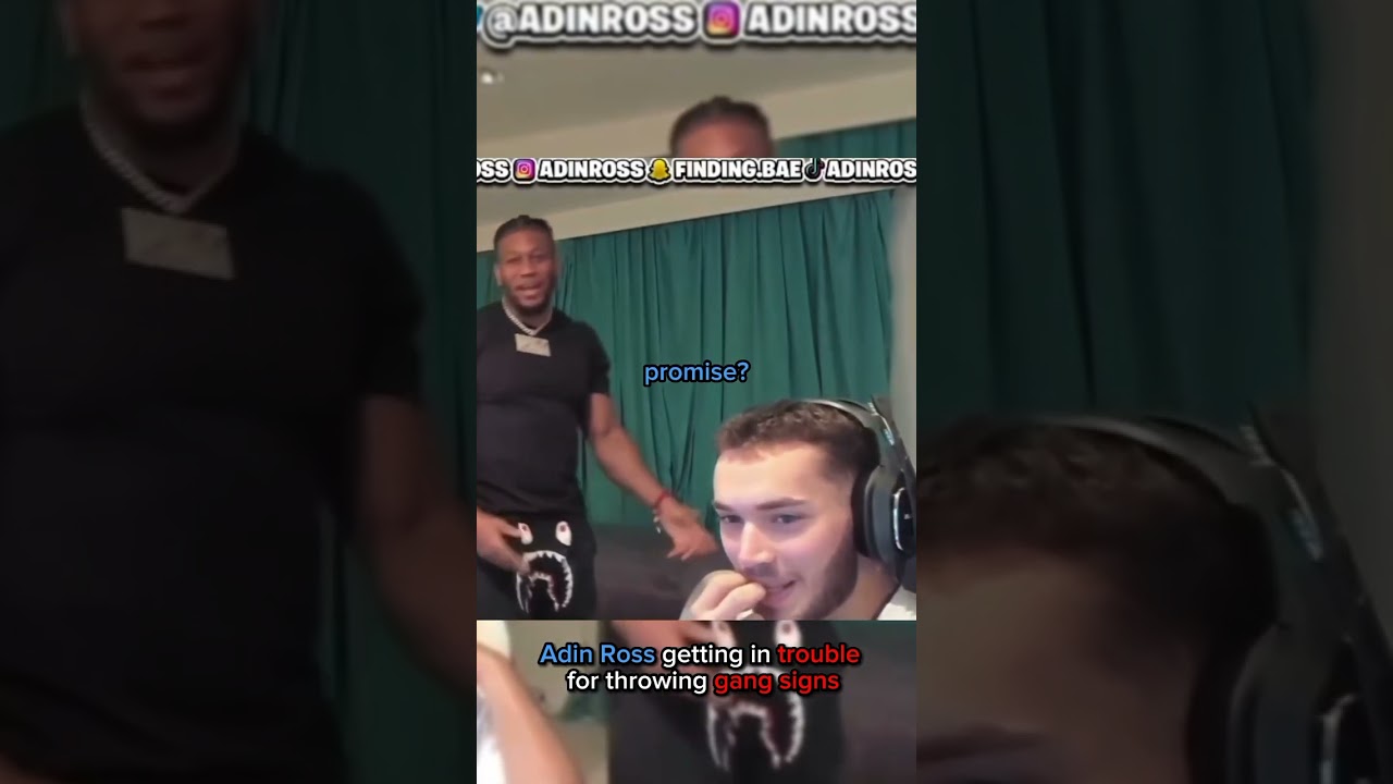 Adin Ross gets in trouble for throwing gang signs 👀🤬 