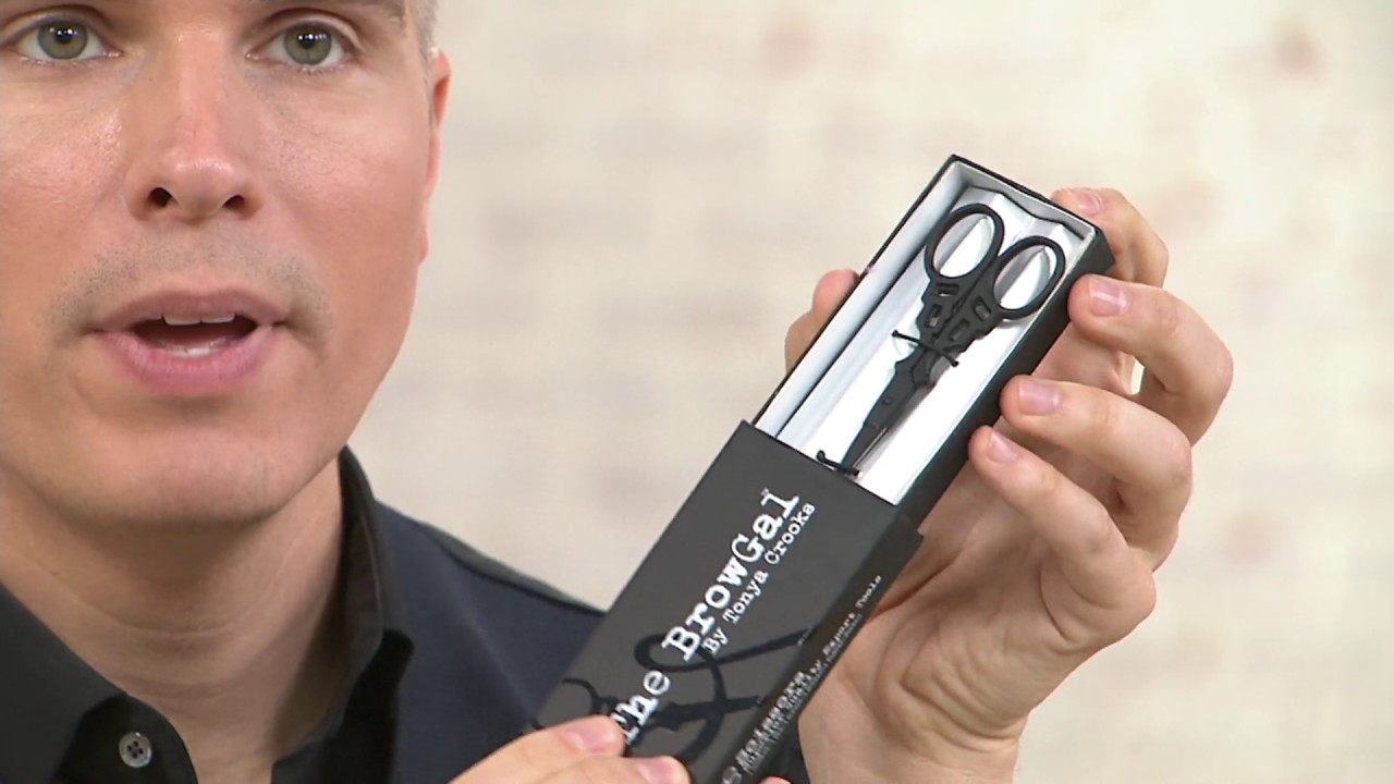 The BrowGal Eyebrow Scissors on QVC