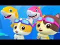 Baby Shark - Fun at Swimming Pool | Nursery Rhymes | Kids Songs | Kids Cartoon | BabyBus