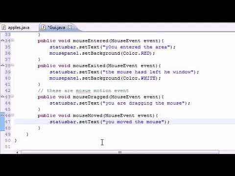Java Programming Tutorial   76   MouseMotionListener interfa