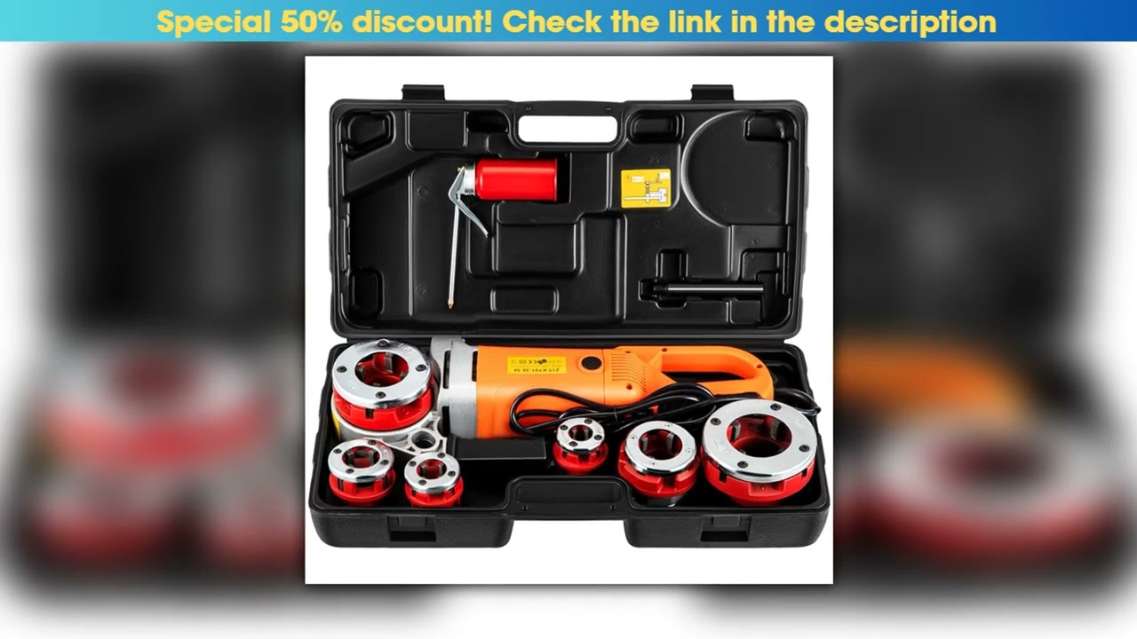 SucceBuy 2300W Electric Pipe Threader Handheld Household Galvanized Iron Pipe Sleeve Machine