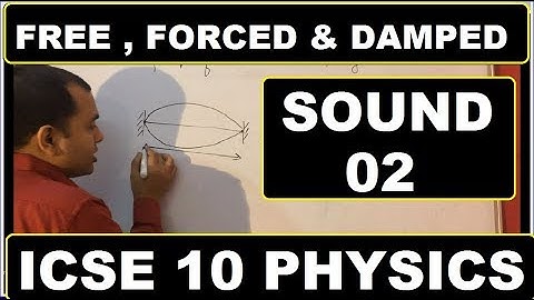 Sound 02 : Free ,Forced & Damped Vibrations : ICSE class 10