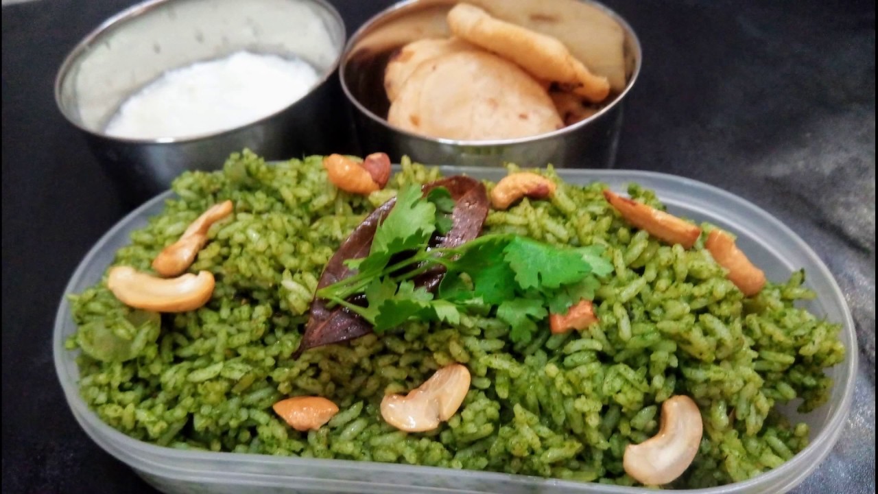 Palak Masala Rice How To Make Palak Masala rice Leftover Rice