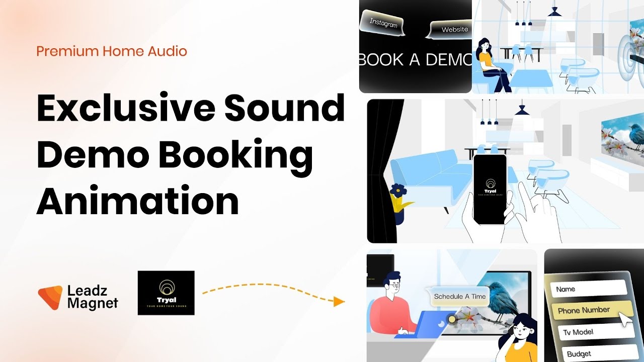 Tryal , Demo booking Explainer Animation - Leadz Magnet Studio