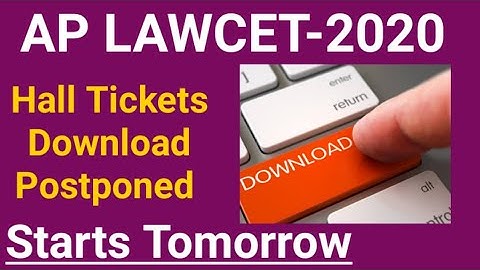 AP LAWCET-2020 Hall Tickets Download Date Postponed | Latest Update ||