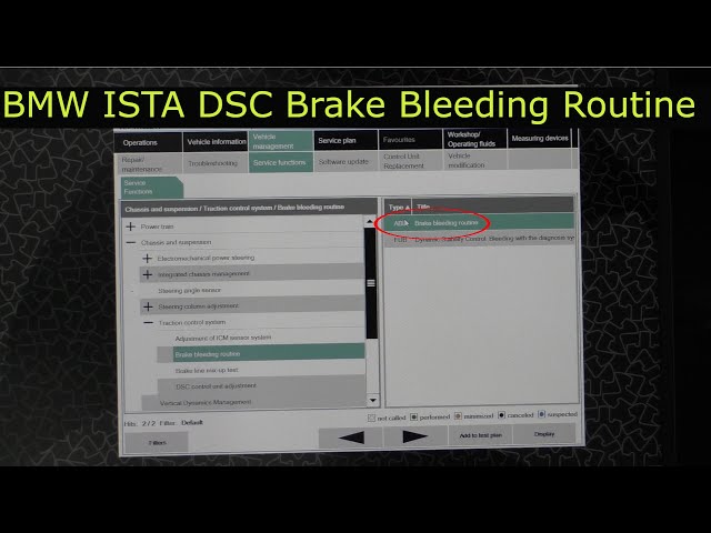 BMW ISTA DSC Brake Bleeding Routine (F2x/F3x/F8x) class=