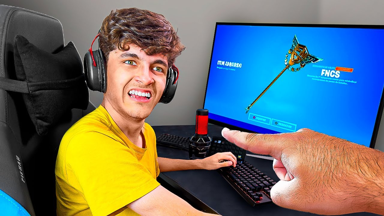 MEU PAI ME DESAFIOU NO FORTNITE