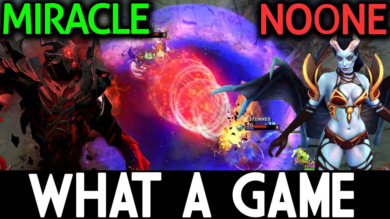 Miracle- Shadow Fiend VS Noone Queen of Pain Dota 2 | Battle of Midlane! What a Game - YouTube