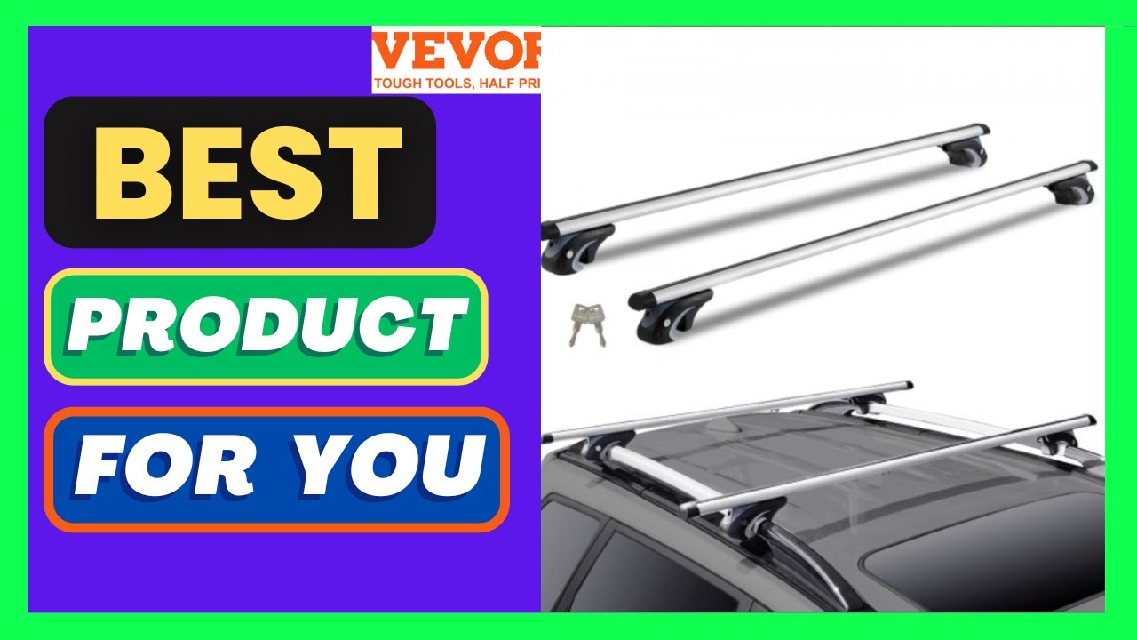VEVOR Roof Rack Cross Bars, Aluminum Roof Rack Crossbars, Fit Raised Side Rail with Gap, 200 lbs