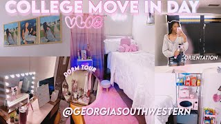 COLLEGE MOVE IN DAY + DORM TOUR | FRESHMAN YEAR @GSW | unpacking, chaotic, decorating & more 