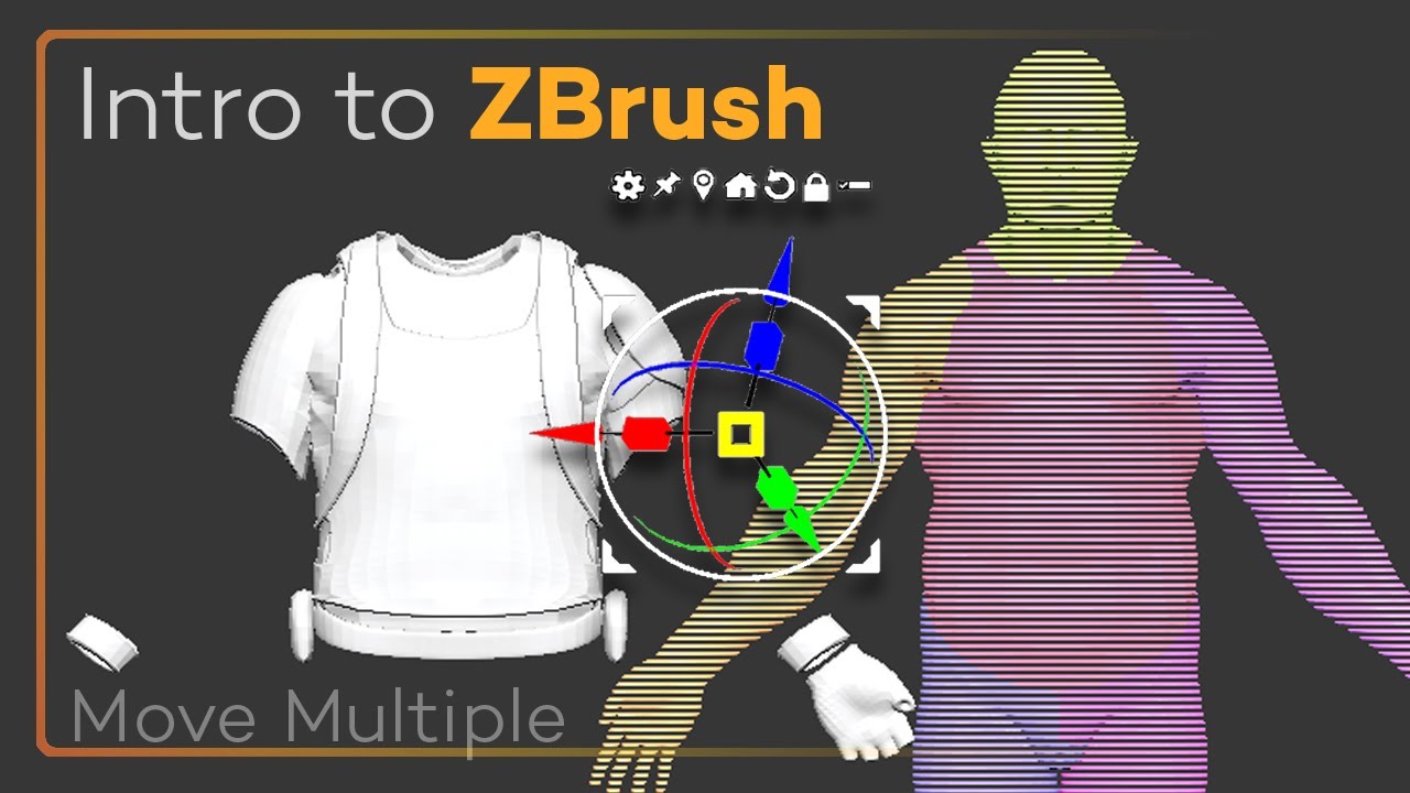 move multiple object to zbrush