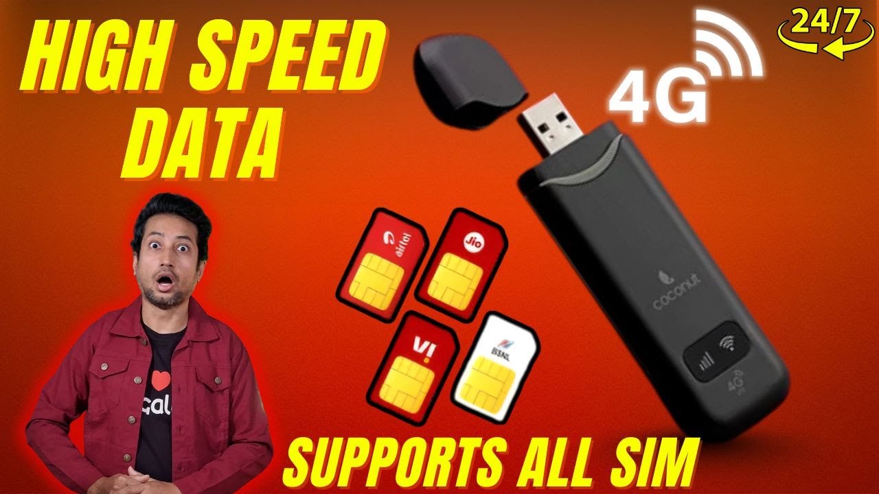 Best 4G WiFi dongle for home 🛜 All sim supported wifi data card review SIM based WiFi hotspot device