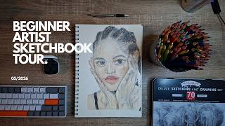 Sketch Book Tour | Acrylic Paint | Colored Pencils