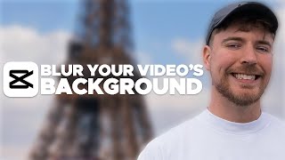 Capcut Tutorial - How to Blur the Background of your Video (ENGLISH)