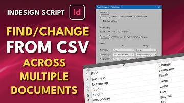 InDesign Script Find Change CSV Multi Doc