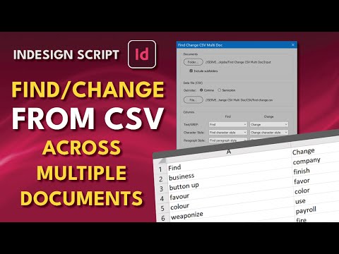 InDesign Script Find Change CSV Multi Doc