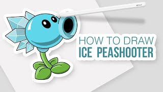 How to Draw an Ice Peashooter from Plants vs Zombies screenshot 4