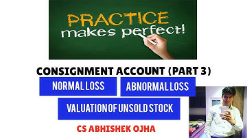 #Consignment #Account #Part_3 #CS_Abhishek_Ojha