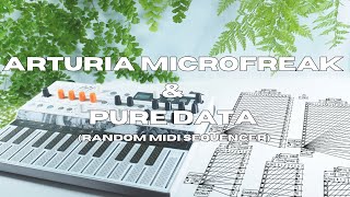 Arturia Microfreak & Pure Data (Random MIDI Sequencer)