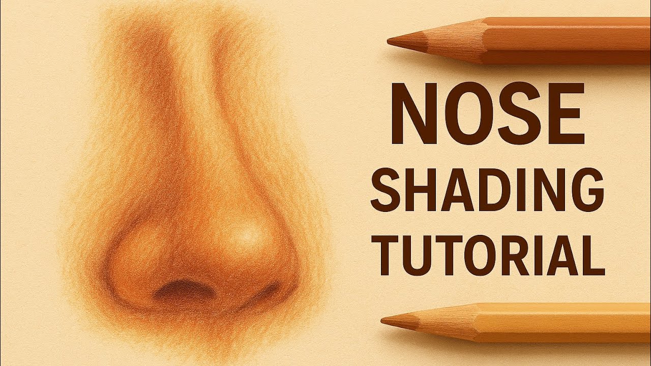 How to Shade a Realistic Nose | Step-by-Step Pencil Shading Tutorial