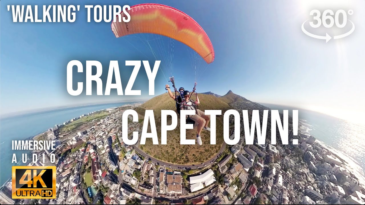 CAPE TOWN PARAGLIDING 360 Immersive 'Walking' Tour 2023 (4K Ultra HD)