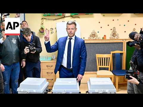 Opposition leader Magyar votes in Hungary election that could unseat Orbán
