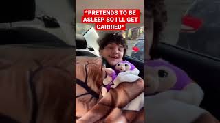 WHEN YOU PRETEND TO BE ASLEEP SO YOU’LL GET CARRIED INSIDE! #YouTubePartner