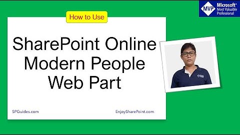 SharePoint Online modern people web part - How to use