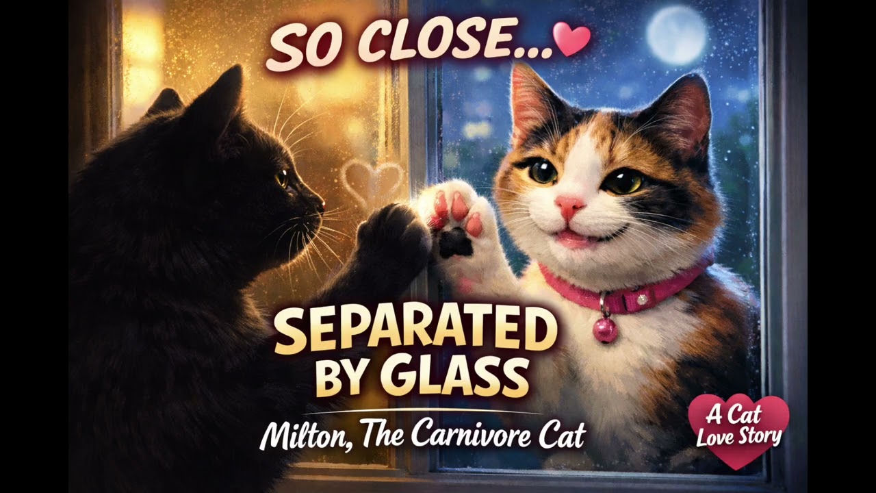 Separated by Glass 💔🐾 | Milton, The Carnivore Cat
