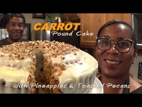 Carrot Pound Cake | Pineapple & Pecans | Pineapple Cream Cheese Glaze | #GlazeGirl💚