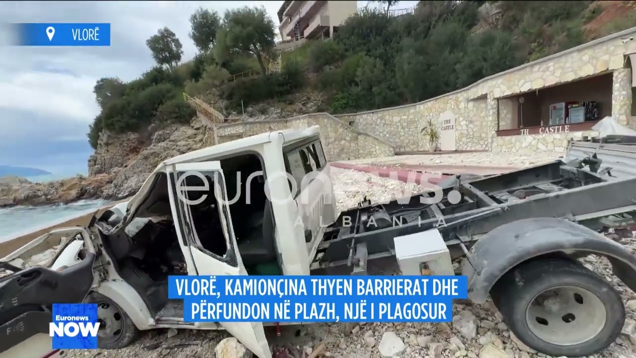 Panik në Vlorë, kamioni 'fluturon' në plazh, shoferi i dëmtuar rëndë! Gazetari sjell detajet