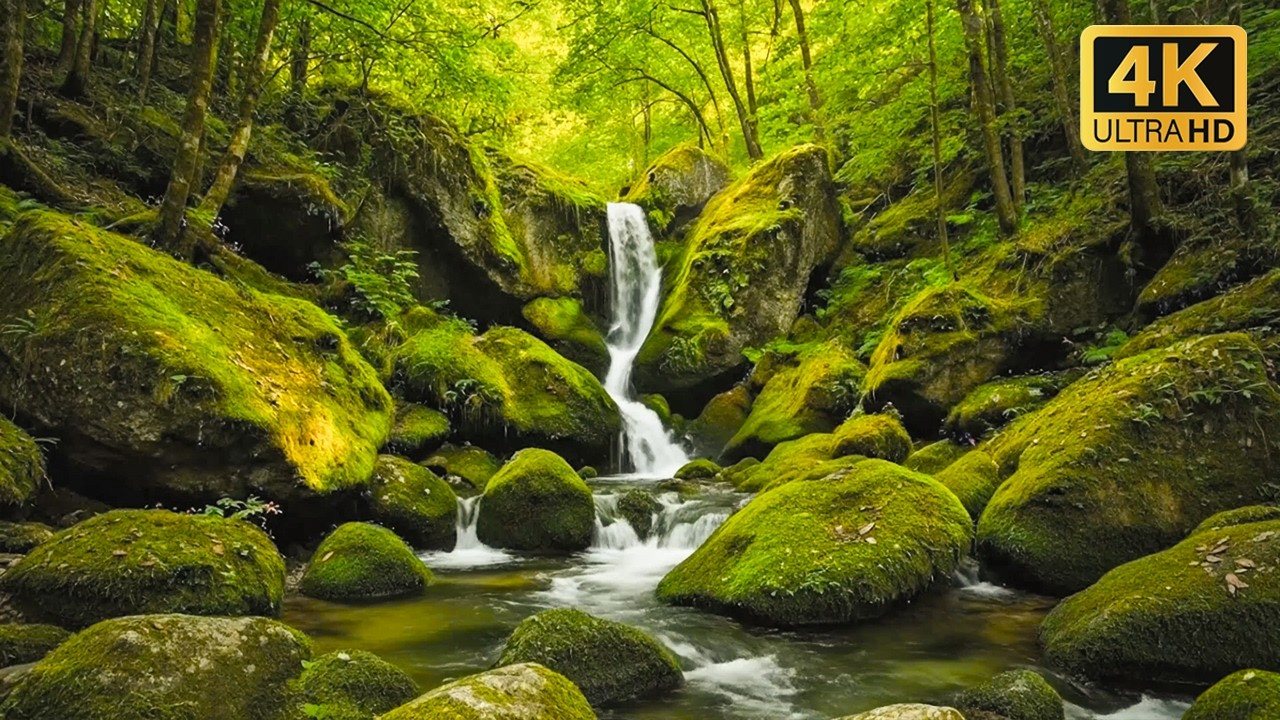 Умиротворяющий лесной ручей с пением птиц | Натуральное ASMR для снятия тревоги, улучшения сна и