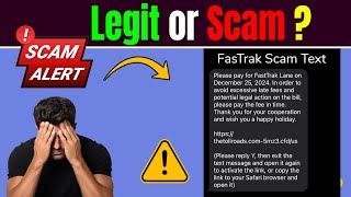 The toll roads fastrak lane text scam ! Here's the Truth
