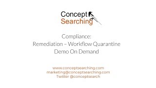 Compliance: Remediation – Workflow Quarantine Demo On Demand