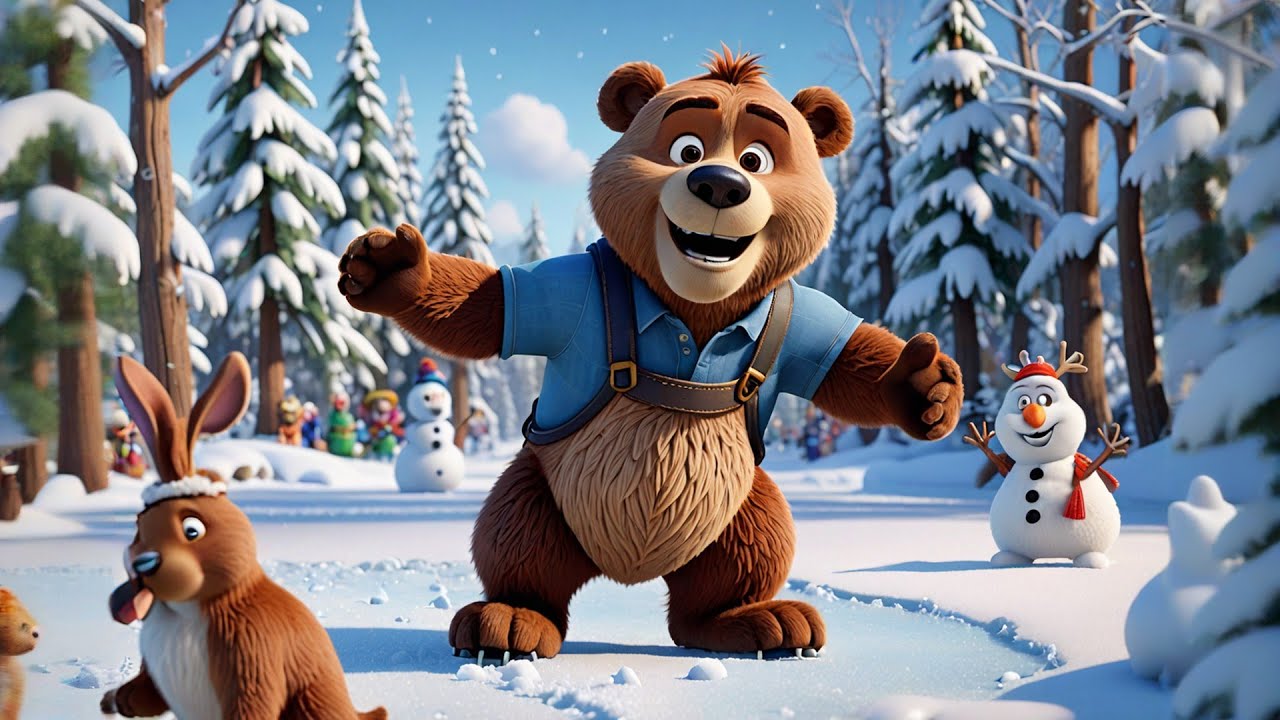 The Bear Who Went Ice Skating ⛸️🐻 | Funny Nursery Rhymes Songs for Kids & Toddlers