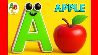 Toddler ABC Song 🍎 A is for Apple | Baby & Toddler Learning Video 🤩 | ABC Phonics Song for Kids