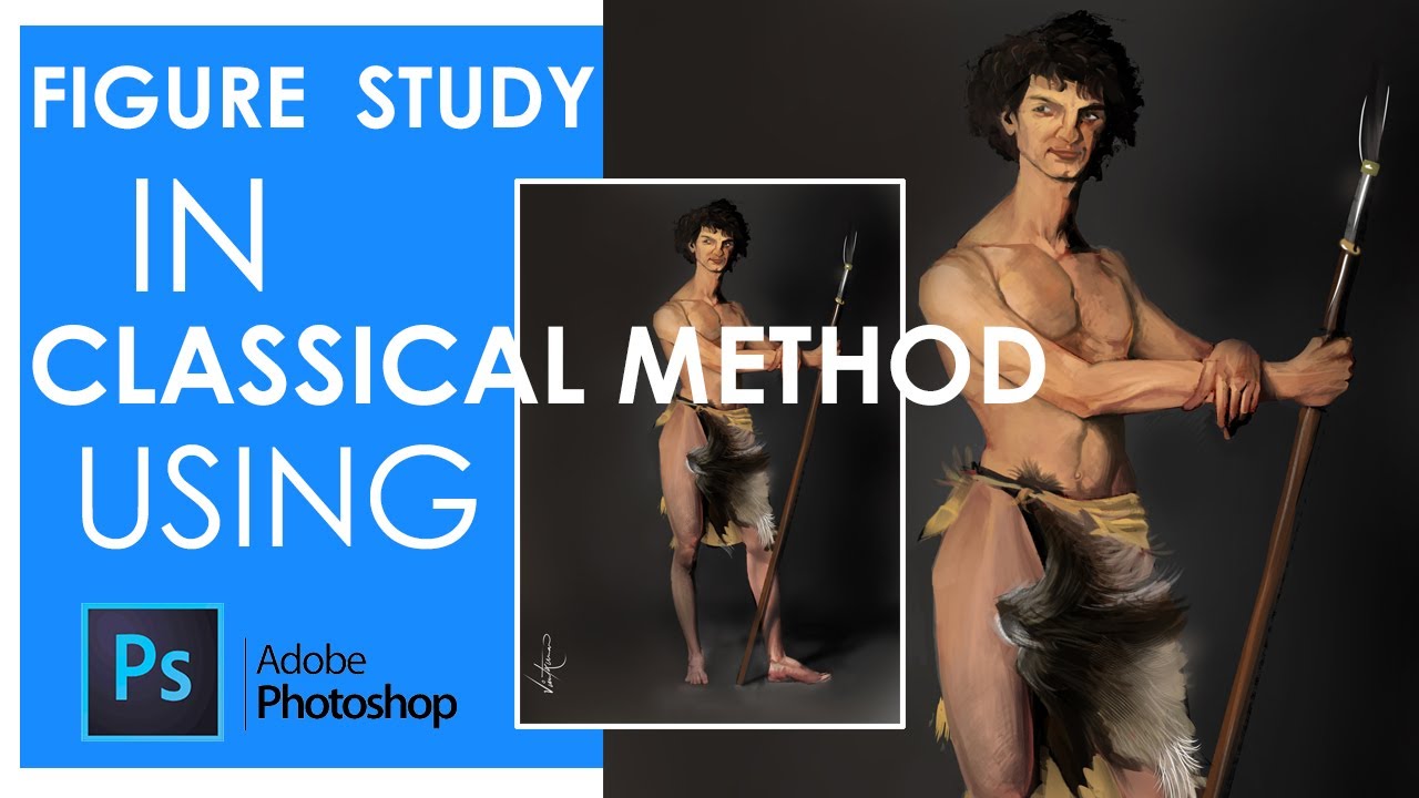 FIGURE STUDY IN CLASSICAL METHOD USING PHOTOSHOP | EASY STEPS | TIMELAPSE | USING PHOTO REFERENCE