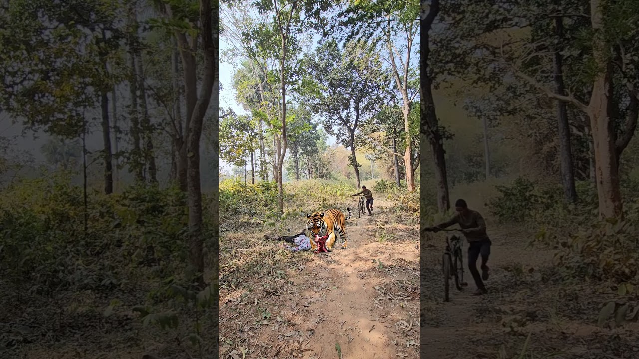 Dosto ka upar tiger attack in jungle VFX funny 