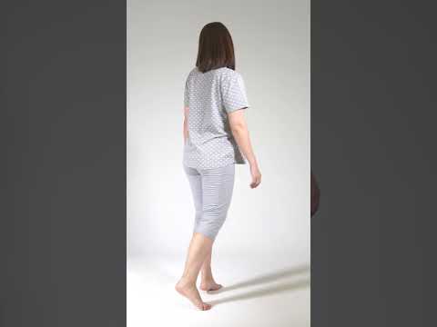 Купить Хлопковая пижама с капри VIENETTA 3031940451 в Украина в Lingerie.ua - Одяг для дому та відпочинку, Видео 1