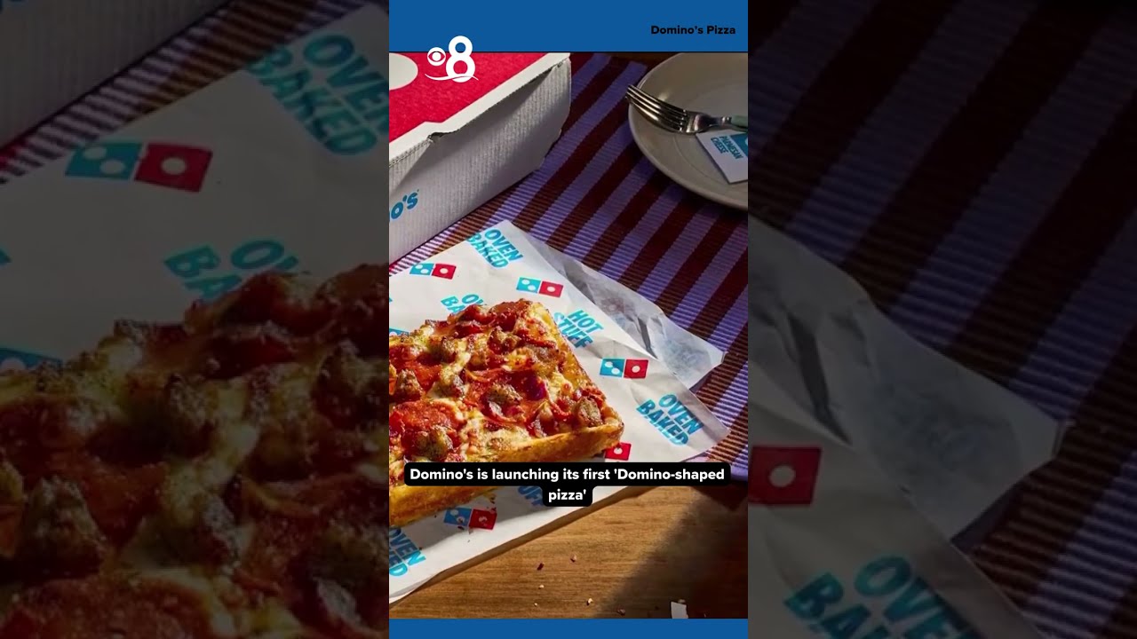 Domino's is launching its first 'Domino-shaped pizza' - YouTube
