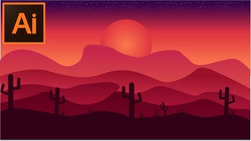 How to Make Desert Background Design in Adobe Illustrator CC