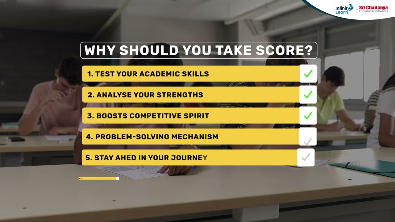 SCORE | Infinity Learn Scholarship Test | Register Now!! | 