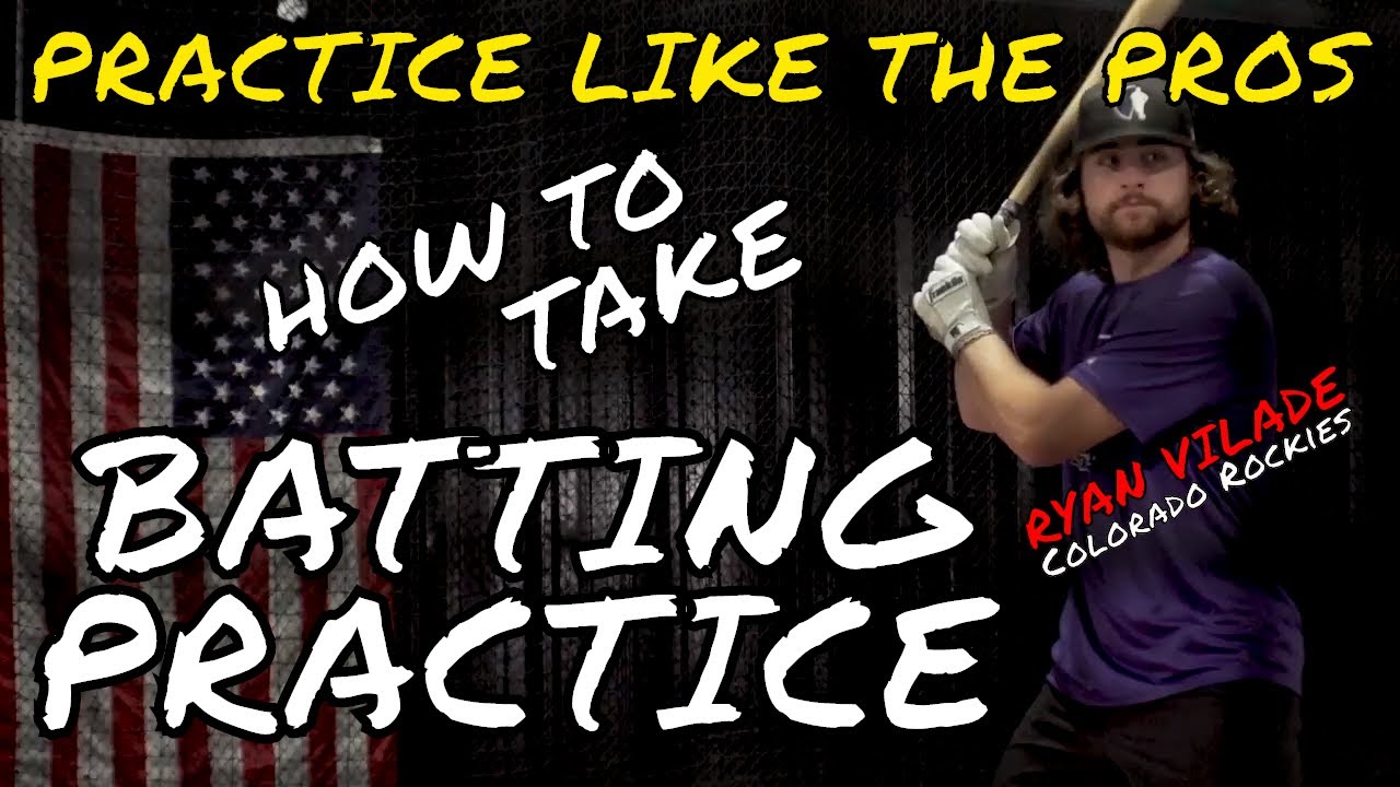 Baseball Ryan Vilade professional batting practice routine. How to take batting practice in baseball