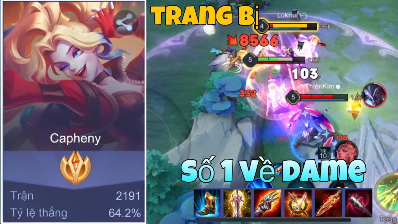 Top.1 Capheny | Trang Bị Bảng Ngọc Capheny Siêu Mạnh 1 Bắn 1 Kill 
